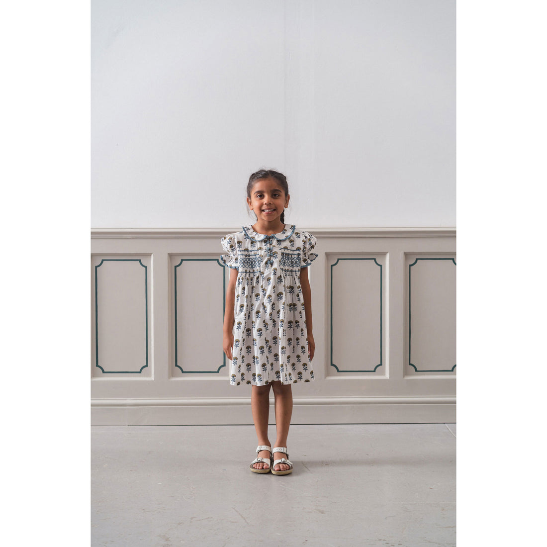 Little Cotton Clothes Marigold Floral Organic Elizabeth Little Cotton Clothes Marigold Floral Organic Elizabeth