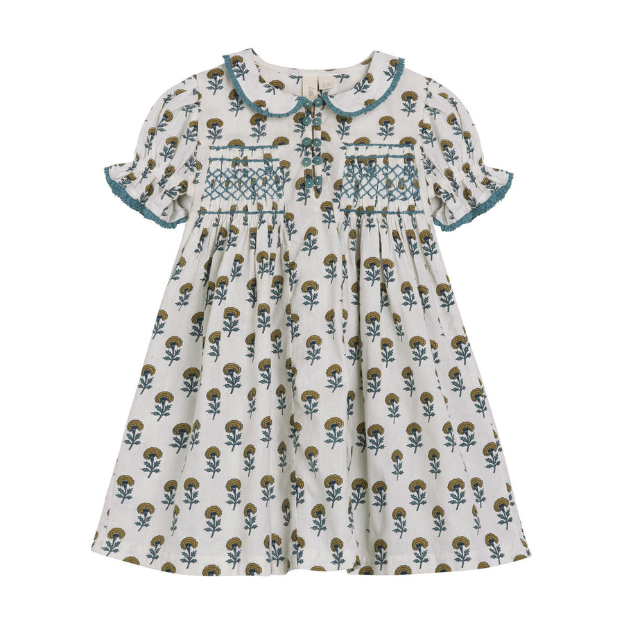 Little Cotton Clothes Marigold Floral Organic Elizabeth Little Cotton Clothes Marigold Floral Organic Elizabeth