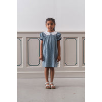 Little Cotton Clothes Dorset Floral Organic Iris Dress