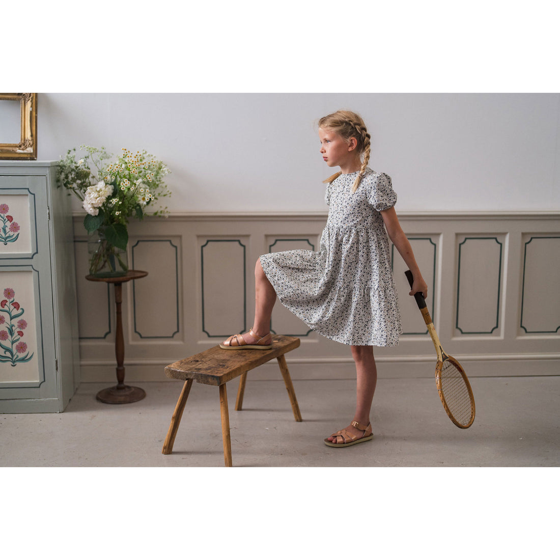 Little Cotton Clothes Evesham Floral Organic Katie Dress