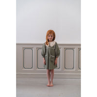 Little Cotton Clothes Little Green Check Organic Lottie Dress