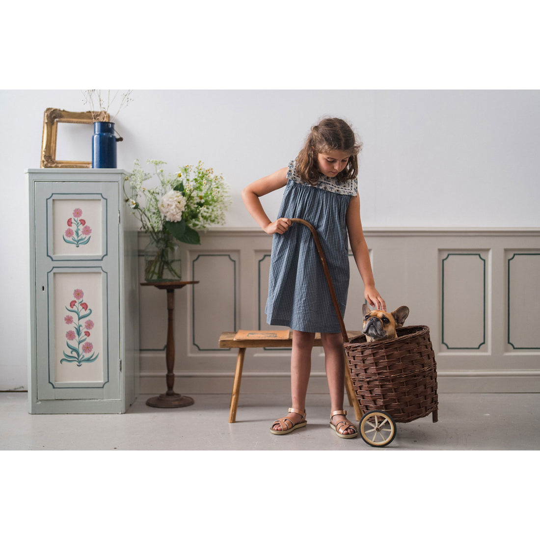 新品　Little Cotton Clothes◆Organic Nola Dr Little Cotton Clothes Little Blue Check Organic Nola Dress
