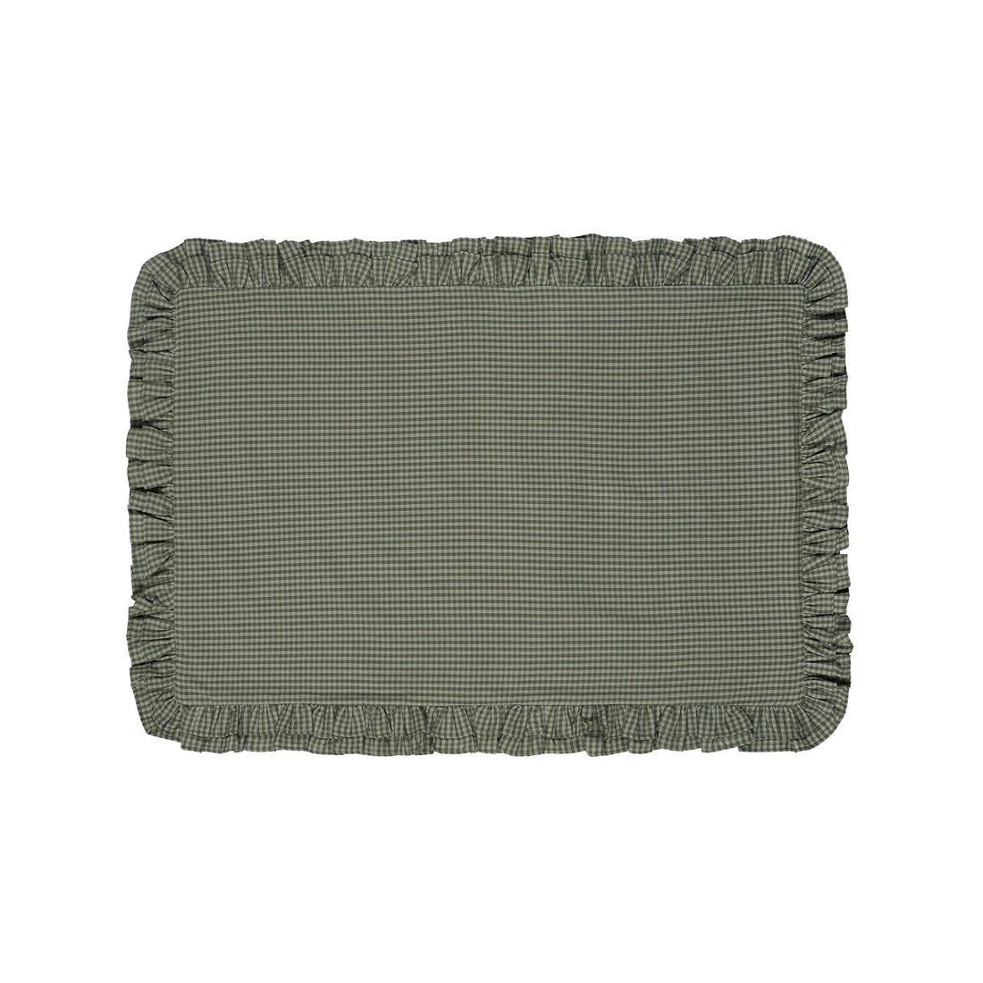 Little Cotton Clothes Little Green Check Organic Pillowcase