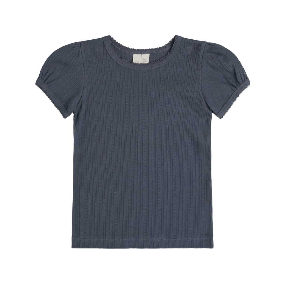 Little Cotton Clothes Storm Blue Organic Pointelle Tshirt