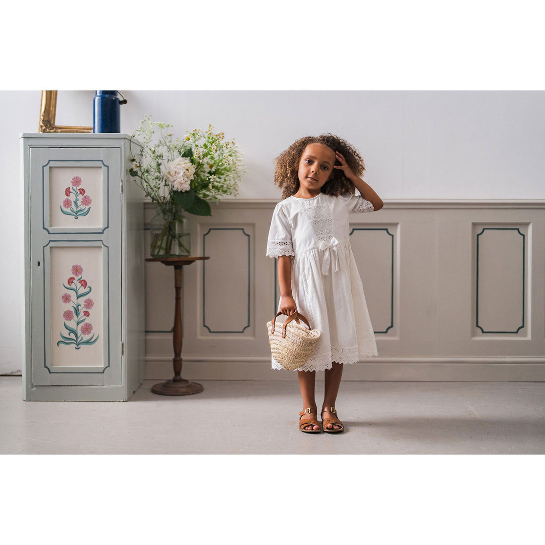 Little Cotton Clothes White Organic Seren Dress