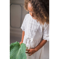 Little Cotton Clothes White Organic Seren Dress