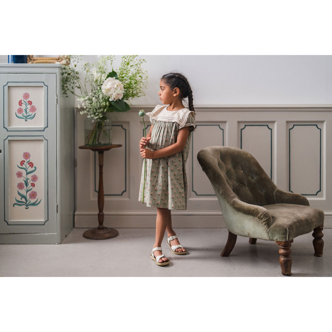 Little Cotton Clothes Poppy Floral Organic Simone Dress