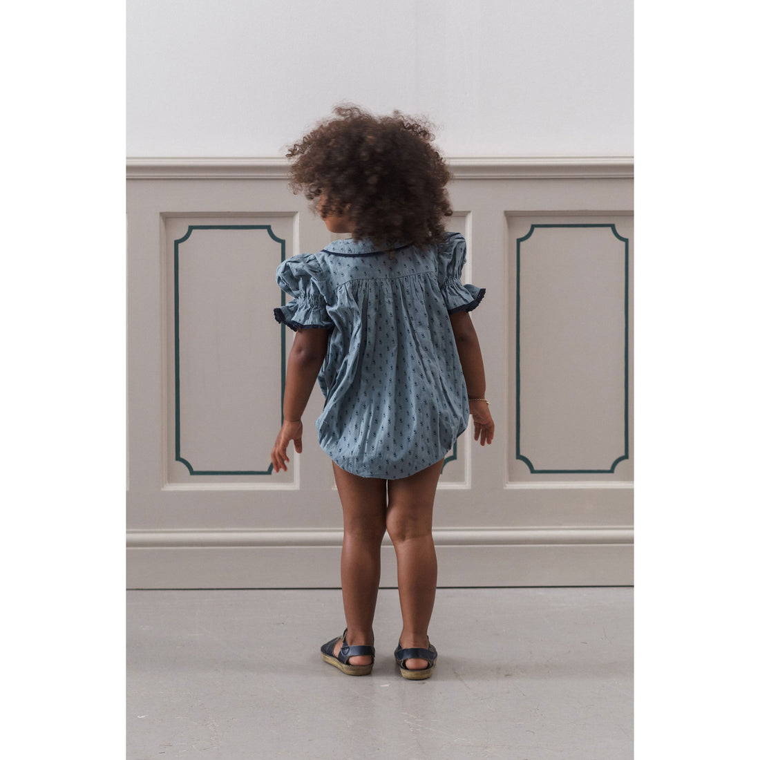 Little Cotton Clothes Dorset Floral Organic Smocked Emilie Romper