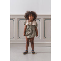 Little Cotton Clothes Poppy Floral Organic Smocked Emilie Sailor Romper