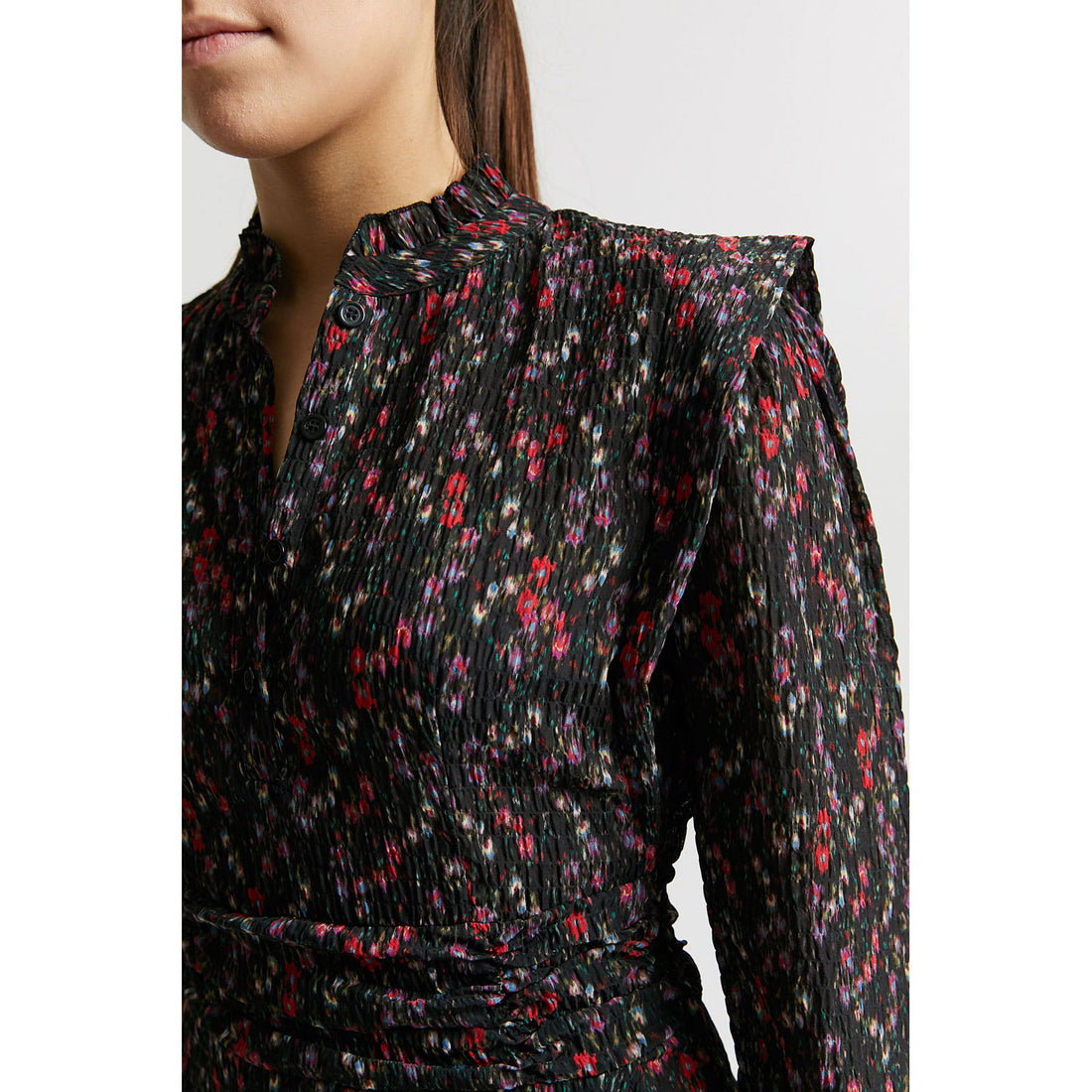 Indee Black Organico Printed Long Dress