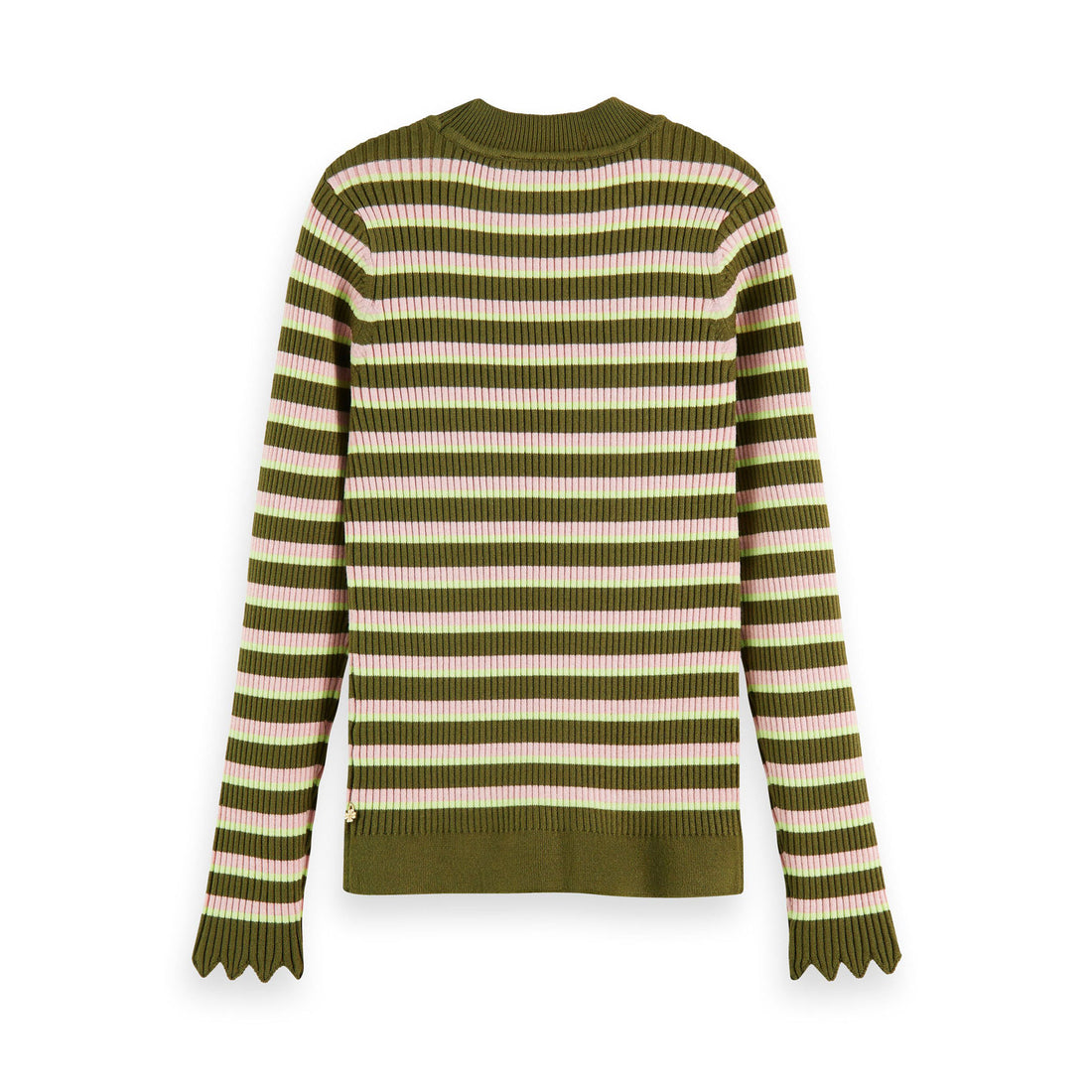 Scotch Shrunk Military Striped Slim Fit Rib Pullover