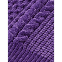 Scotch Shrunk Purple Chenille Cable Knit Pullover