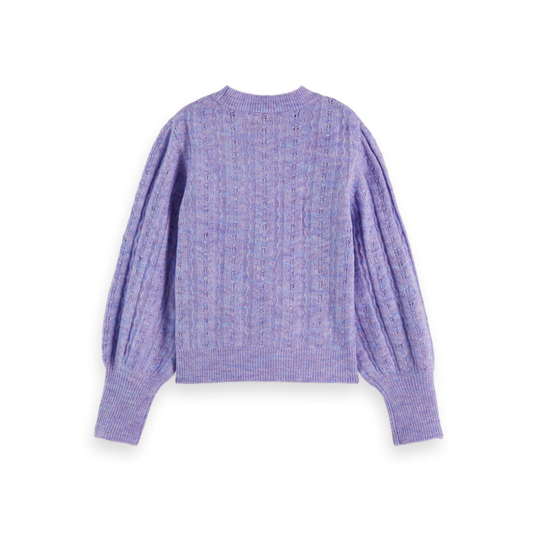 Scotch Shrunk Lavender Melange Knit Structured Pullover
