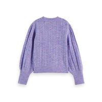 Scotch Shrunk Lavender Melange Knit Structured Pullover