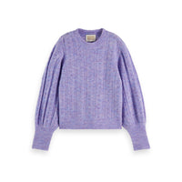 Scotch Shrunk Lavender Melange Knit Structured Pullover