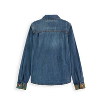 Scotch Shrunk Indigo Washed Denim Embroidery  Shirt
