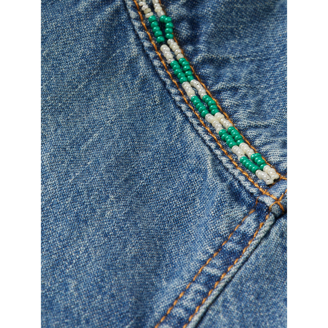 Scotch Shrunk Indigo Washed Denim Embroidery  Shirt