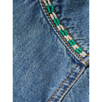 Scotch Shrunk Indigo Washed Denim Embroidery  Shirt