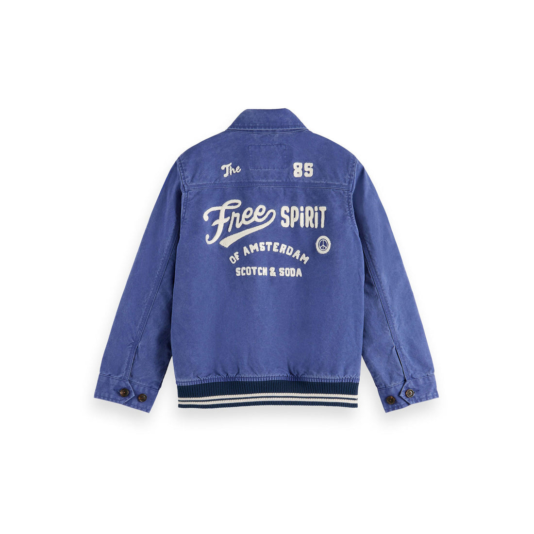 Scotch Shrunk Worker Blue Washed Artwork Jacket