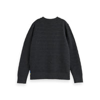 Scotch Shrunk Antracite Melange Structured Pullover