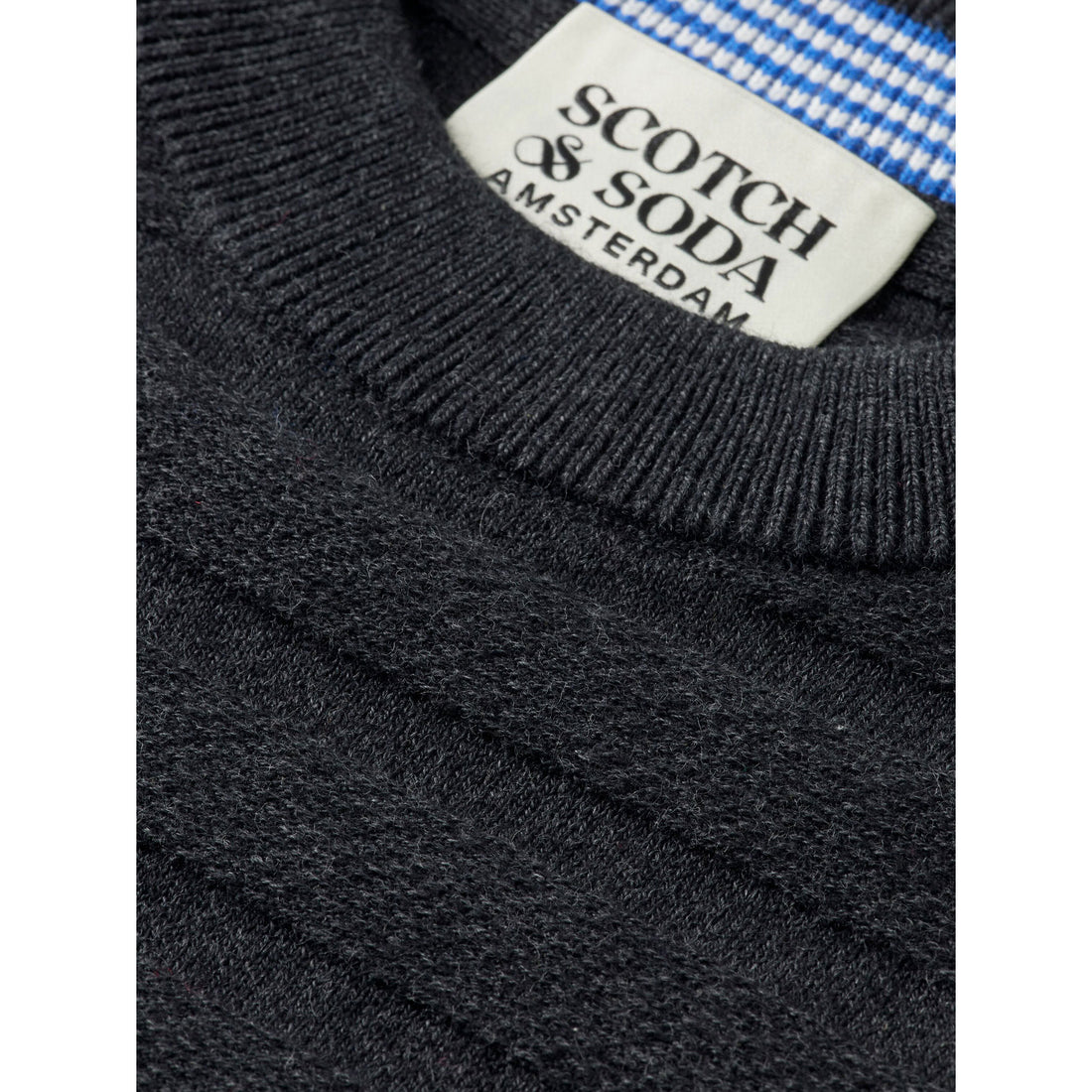 Scotch Shrunk Antracite Melange Structured Pullover