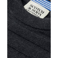 Scotch Shrunk Antracite Melange Structured Pullover