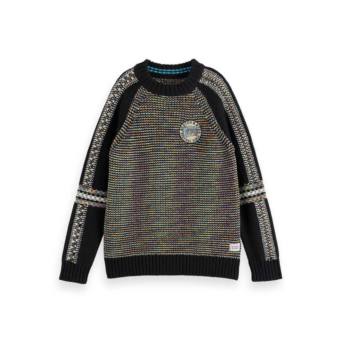 Scotch Shrunk Multi Melange Colorful Structured Pullover