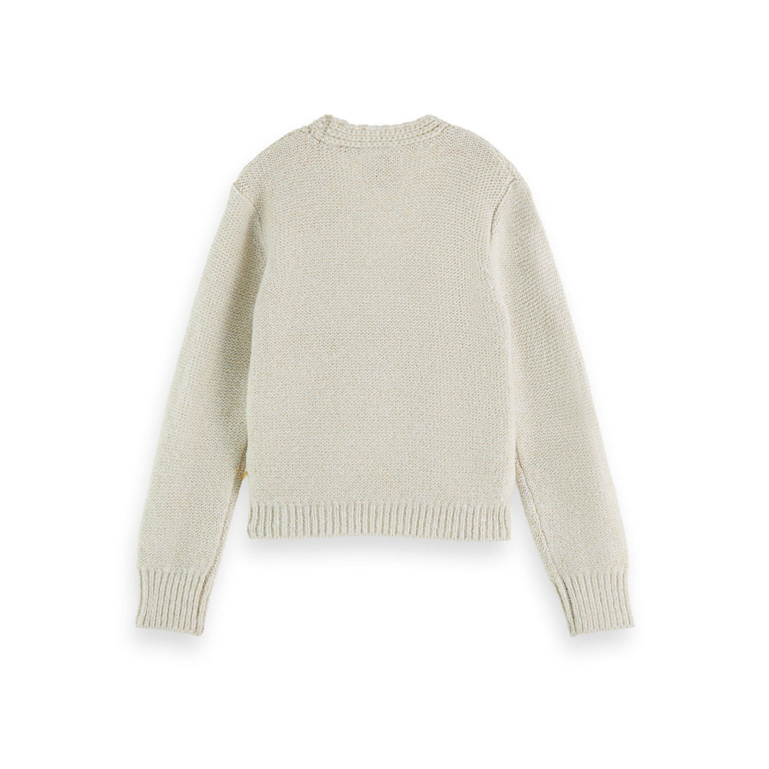 Scotch Shrunk Ecru Metallic Yarn Cardigan