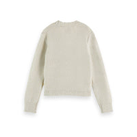 Scotch Shrunk Ecru Metallic Yarn Cardigan
