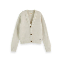 Scotch Shrunk Ecru Metallic Yarn Cardigan