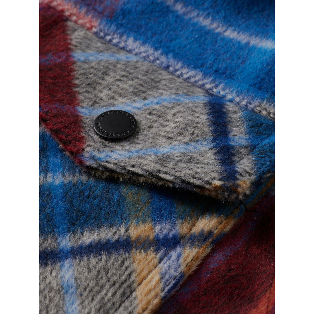 Scotch Shrunk Blue Multi Wool Blend Trucker Jacket Ladida