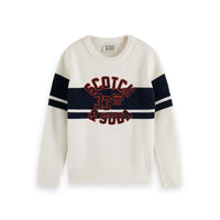 Scotch Shrunk Ecru Chenille Artwork Pullover