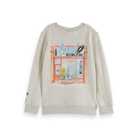 Scotch Shrunk Ecru Regular Fit Artwork Sweatshirt