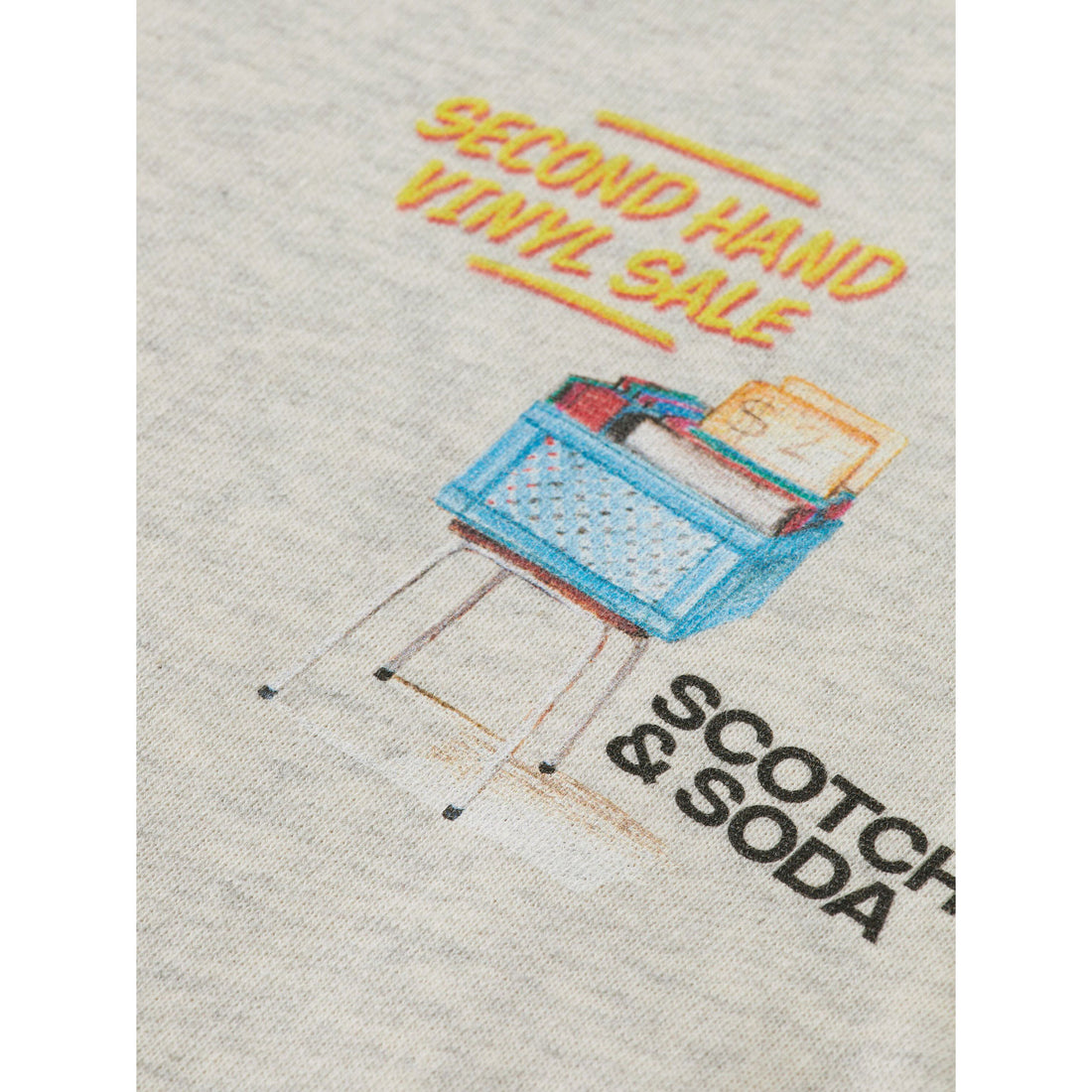 Scotch Shrunk Ecru Regular Fit Artwork Sweatshirt