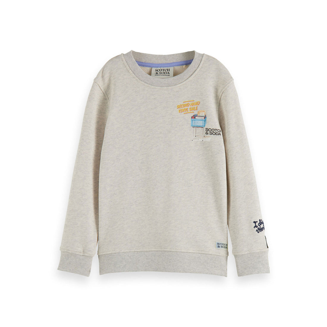 Scotch Shrunk Ecru Regular Fit Artwork Sweatshirt