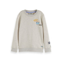 Scotch Shrunk Ecru Regular Fit Artwork Sweatshirt