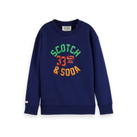 Scotch Shrunk Marine Blue Artwork Sweatshirt