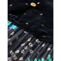 Scotch Shrunk Night Leaf Velvet Detail Dress