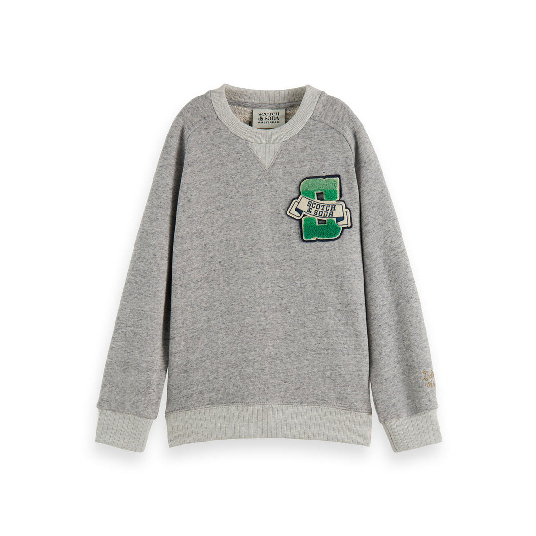 Scotch Shrunk Grey Melange Artwork Sweatshirt