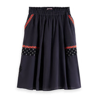 Scotch Shrunk Midnight Embroidered Mini Skirt