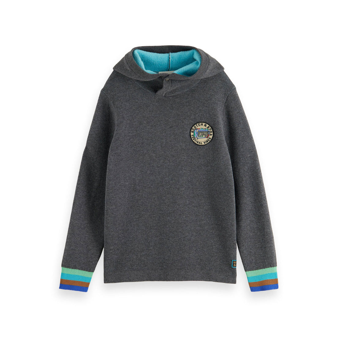 Scotch Shrunk Antracite Melange Knitted Hoodie