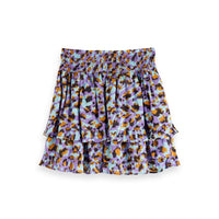Scotch Shrunk Floral Leopard  Mini Skirt