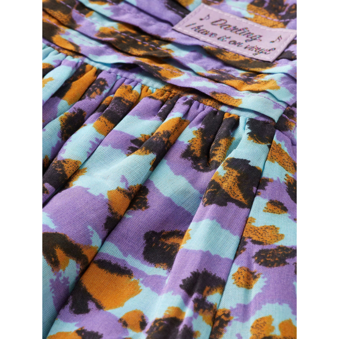 Scotch Shrunk Floral Leopard  Mini Skirt