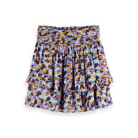 Scotch Shrunk Floral Leopard  Mini Skirt