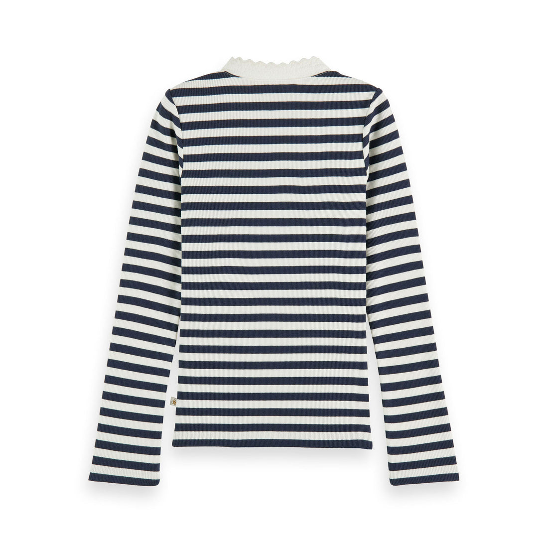 Scotch Shrunk Marine Striped Wave Placket  T-Shirt