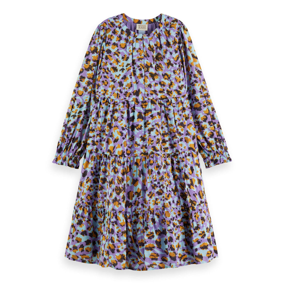 Scotch Shrunk Floral Leopard Panel Dress