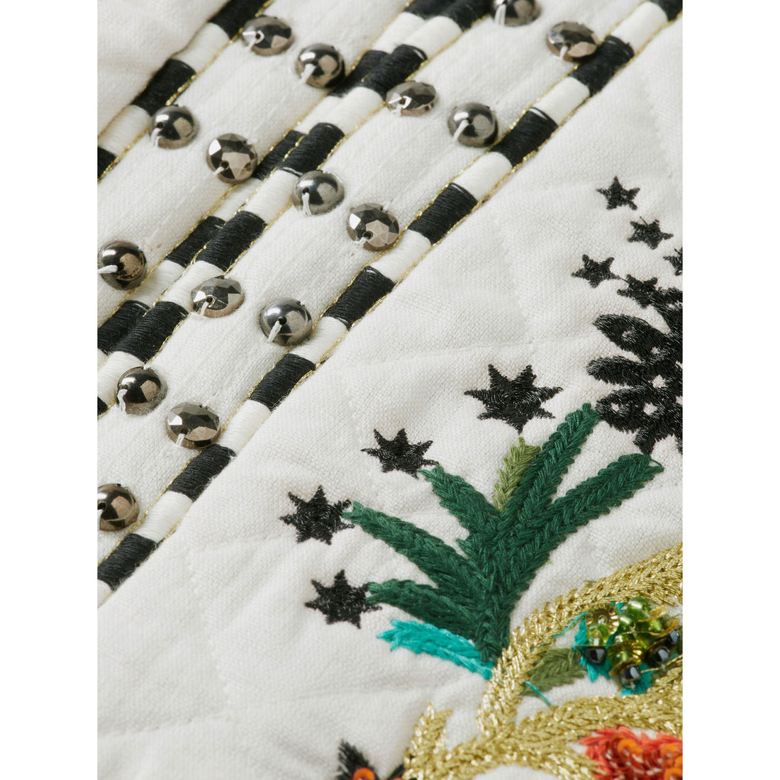Scotch Shrunk Ecru Oversized Embellished Gilet