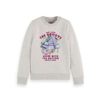 Scotch Shrunk Grey Melange Artwork Sweatshirt