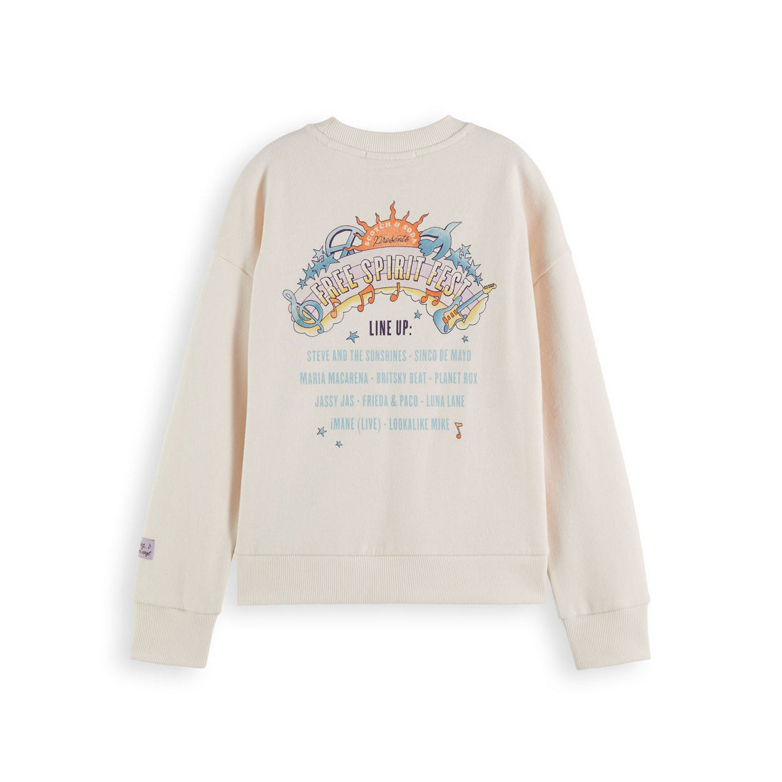 Scotch Shrunk Ecru Loose Fit Artwork Sweatshirt