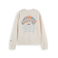 Scotch Shrunk Ecru Loose Fit Artwork Sweatshirt